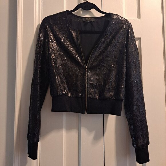 Jessica Simpson Sequin Bomber Jacket - Picture 1 of 1